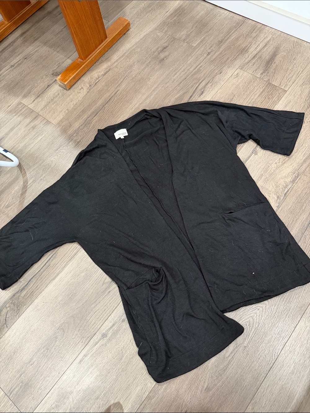 Wilfred Free Black Lightweight Open Cardigan